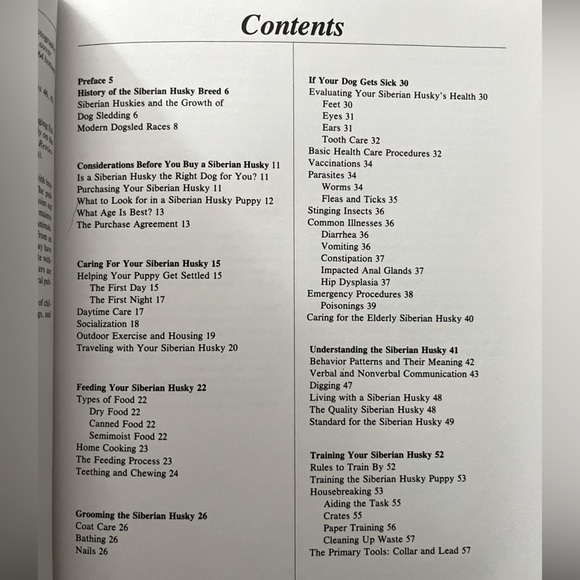 💖NEW 90s Siberian Huskies Dog Pet Owners Guidebook Hardback Color Photographs💖 - Picture 11 of 16